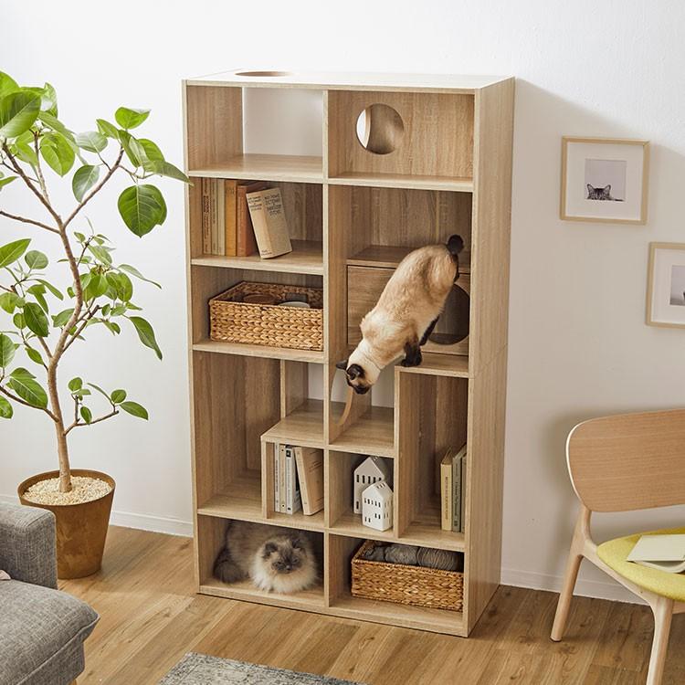 LOWYA（ロウヤ） キャットタワー キャットウォーク 猫家具 本棚 収納