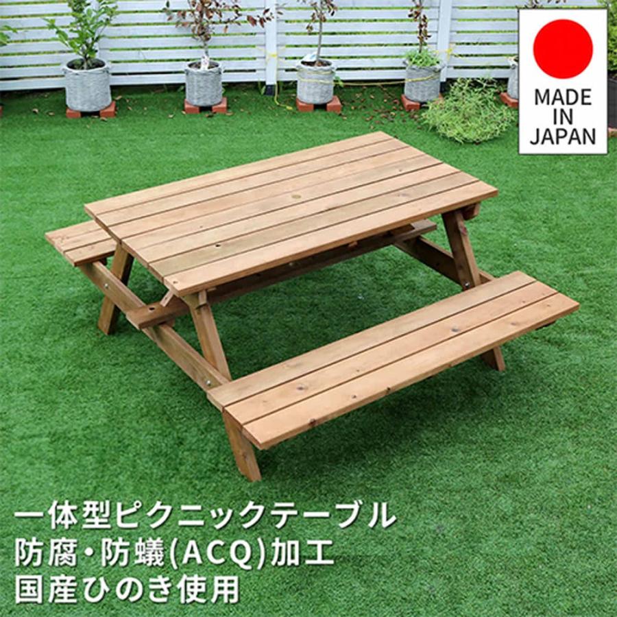 手渡し限定】 Peak ガーデンテーブル・ウッドトップ2枚・ベンチ2脚