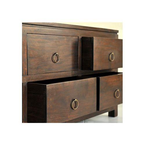 チェスト アジアン家具 チーク無垢材 おしゃれ 3列×2段 幅126 木製 棚