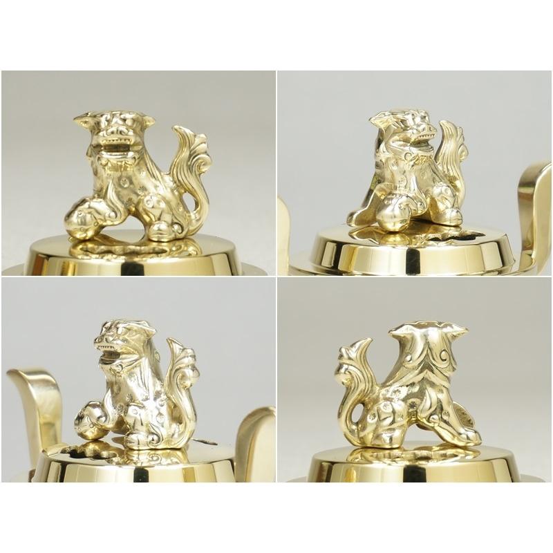 香炉 寺院仏具 獅子摘双耳三足香炉 真鍮製 金属工芸 ミ10 香炉 寺院