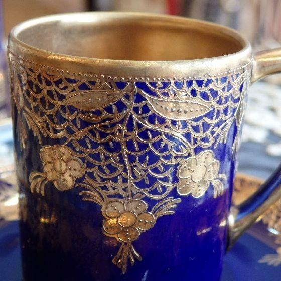 極美品オールドノリタケ マルキ印 金彩のカップとソーサー プレート