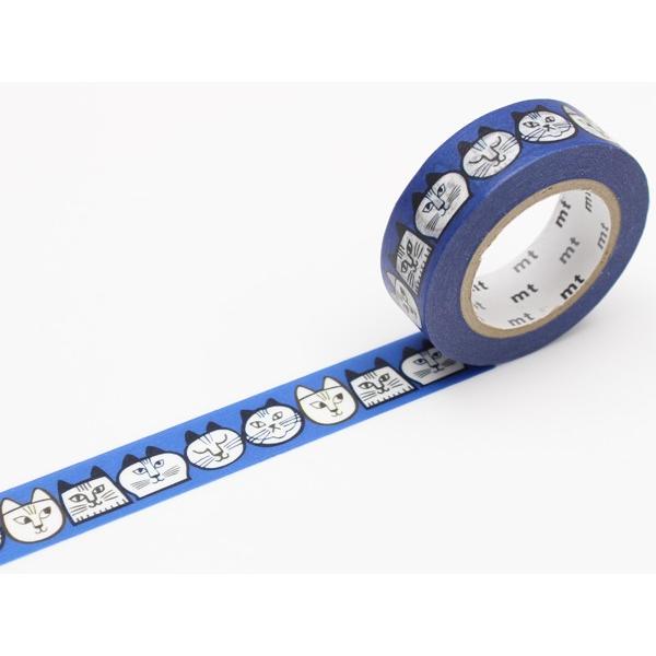 マスキングテープ mt リサラーソン ねこのかお 幅15mm （ カモ井加工紙