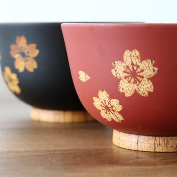 汁椀 木製 310ml さくら汁椀 内スリ 漆 桜 天然木 食器 同色6個セット
