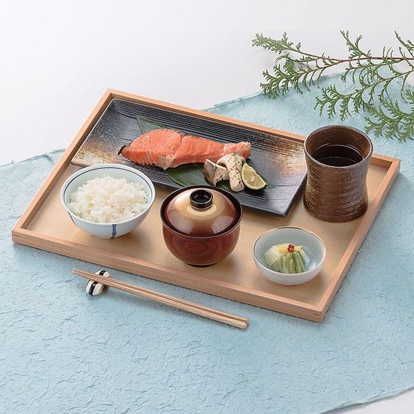 懐石盆 木製 尺5 組手 白木 長手 クリヤー仕上げ 盆 敷膳 越前漆器 漆