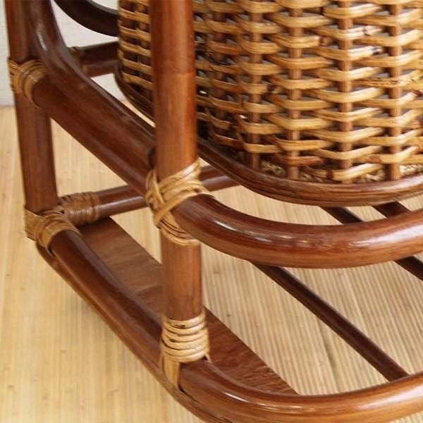 籐 ランドリーラック バスケットラック キャスター付 ラタン家具 幅