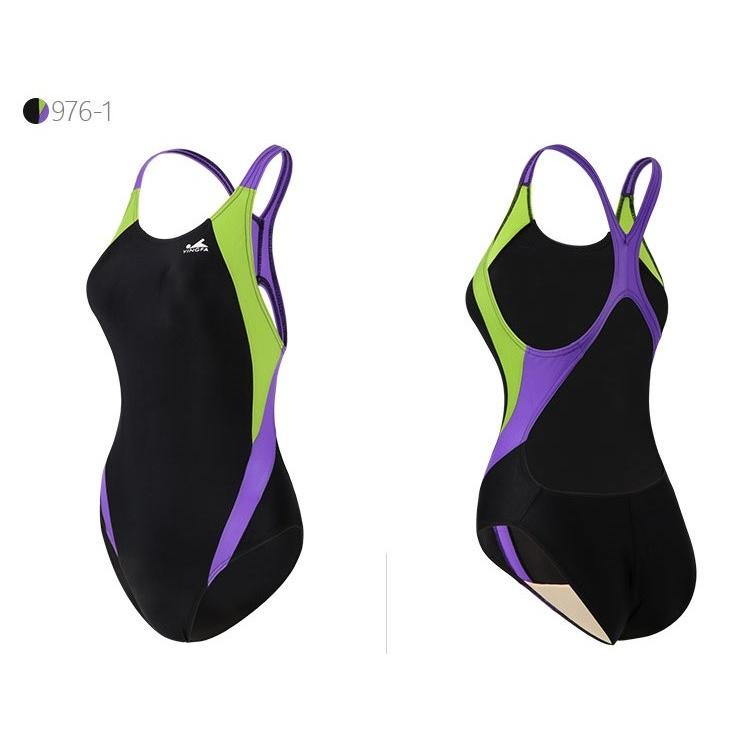 競泳水着 緑・黒 ストライプデザイン 競泳水着 緑・黒 ストライプ