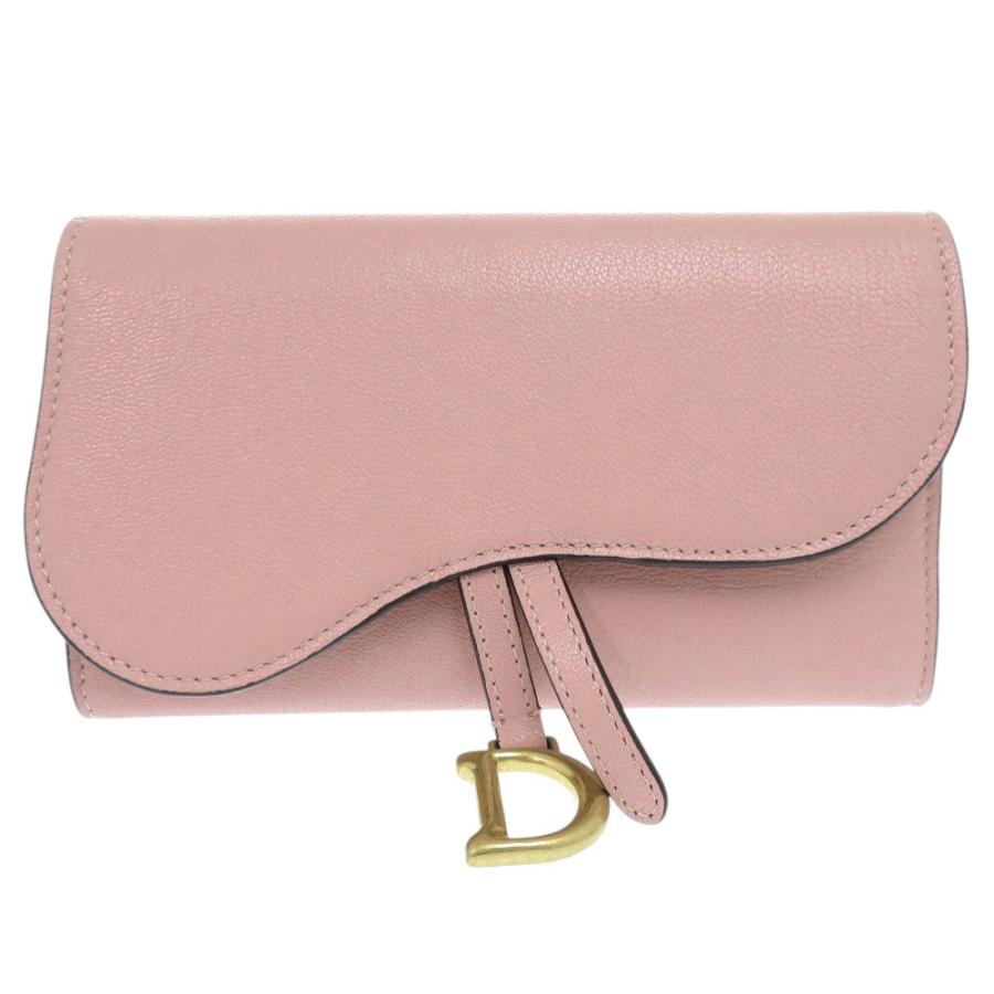 Dior ピンク レザー 三つ折り財布 【公式通販】