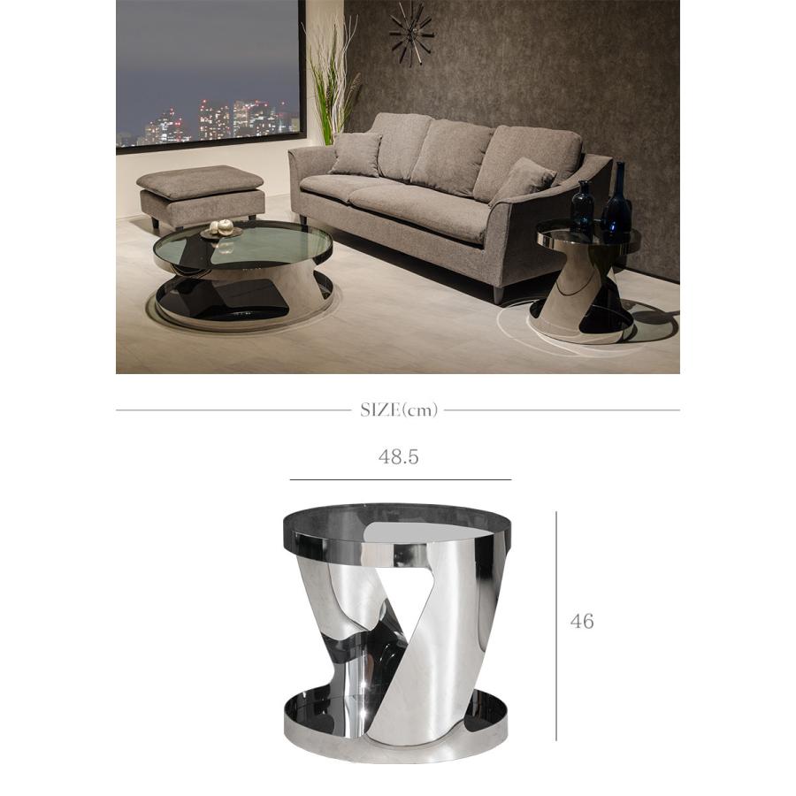 サイドテーブル ガラステーブル ローテーブル 丸 おしゃれ モダン