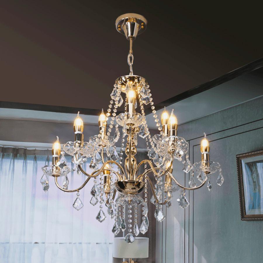 シャンデリア 天井照明 アンティーク LED電球対応 インテリア 豪華