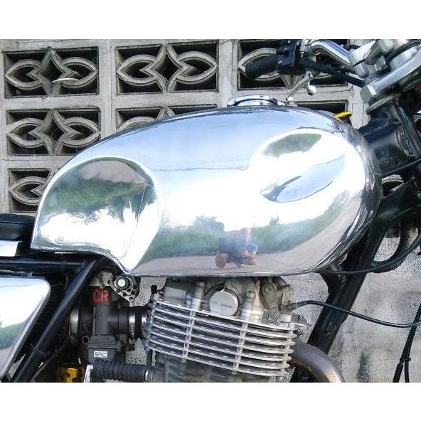 SR400/500 キャブ アルミ フューエルタンク ポリッシュ Vallelunga