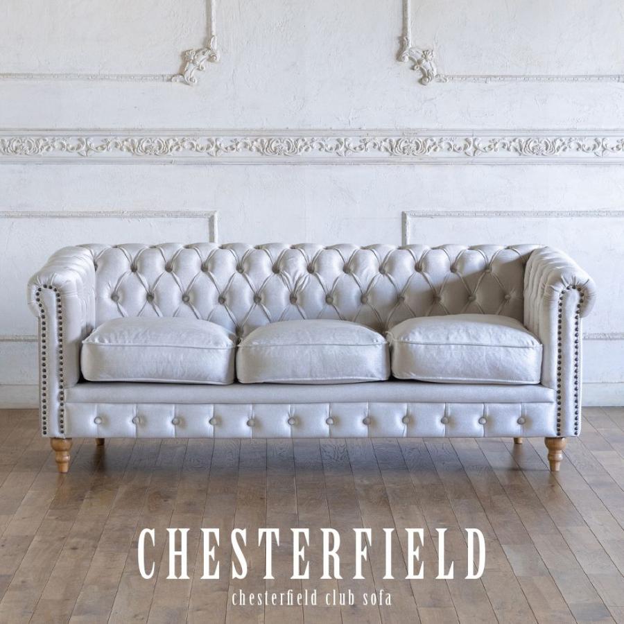 ヨーロッパアンティーク3人掛けソファボタン絞りベルベットソファ