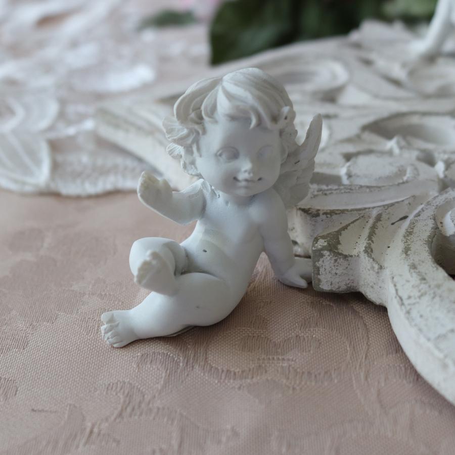 エンジェル 天使 置物 白 妖精 天使像 アンティーク 小物 オブジェ