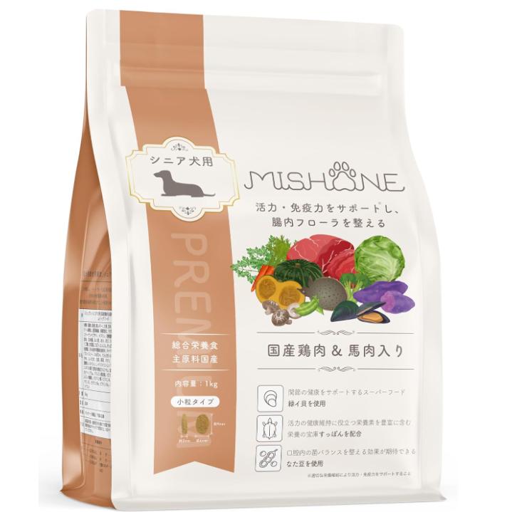 MISHONE ミシュワンプレミアムフード シニア犬用 1kg×3袋 7月1日より