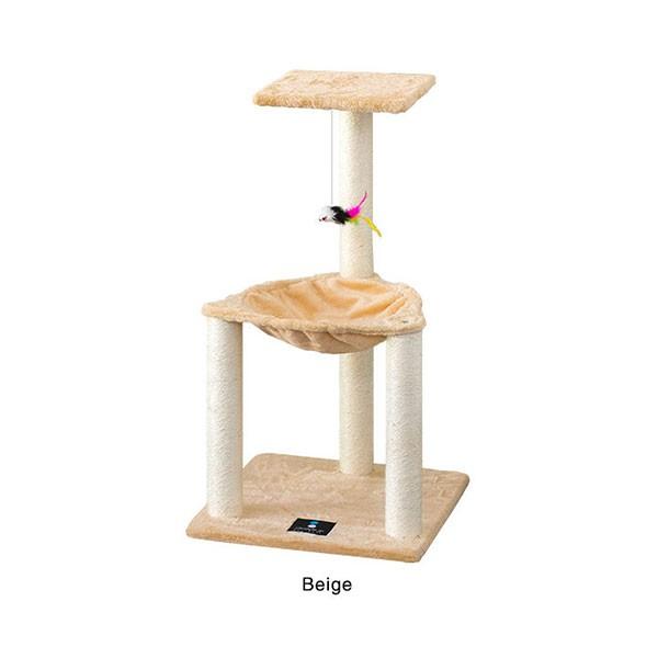 キャットツリー タワー 麻ひも 据え置き 小型 全高 90cm 子猫 シニア