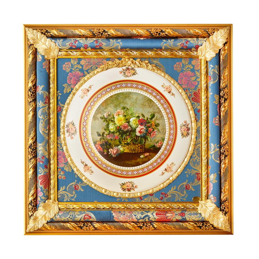 イタリア 額絵 貴族柄 ゴールドリーフ ローズ アンティーク FAL-15-2