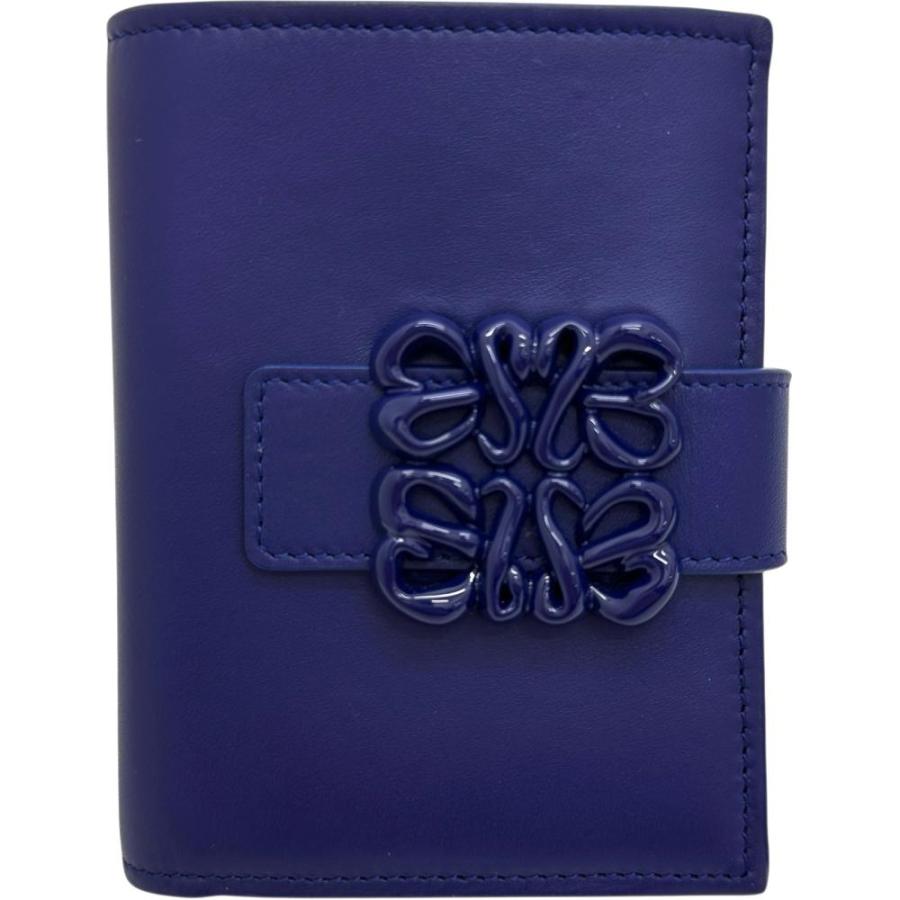 LOEWE（ロエベ） アナグラム 二つ折り財布 レザー ブルーレザー/ブルー