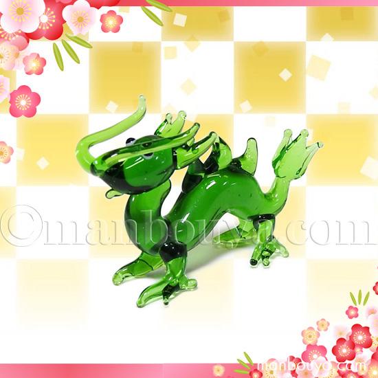 お勧め商品！乾隆ガラスの作り方で、手つくりドラゴン彫刻の緑赤花瓶