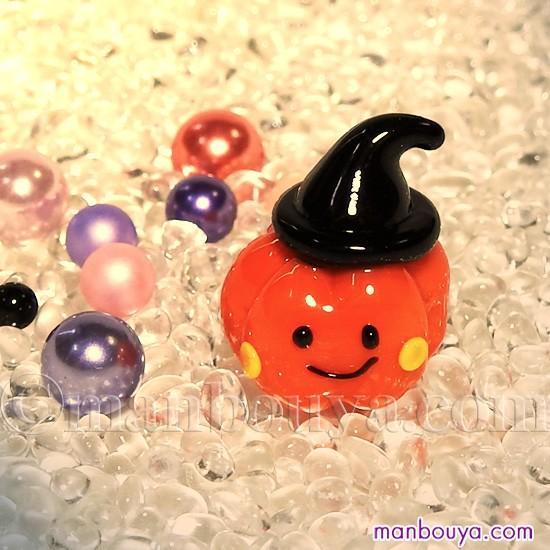 ハロウィン かぼちゃ 置物 ガラス細工 ミニチュア グラススクエア プチ