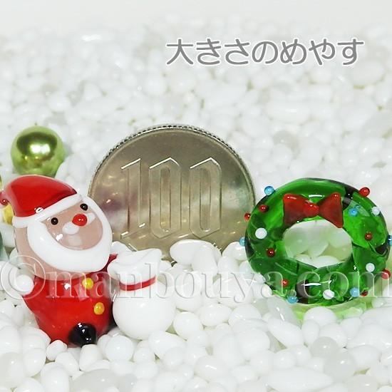 クリスマスリース ミニチュア ガラス細工 フォーカート キラキラリース