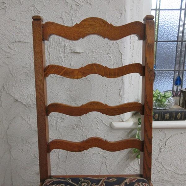 イギリス アンティーク 家具 ダイニングチェア ラダーバック 椅子 イス