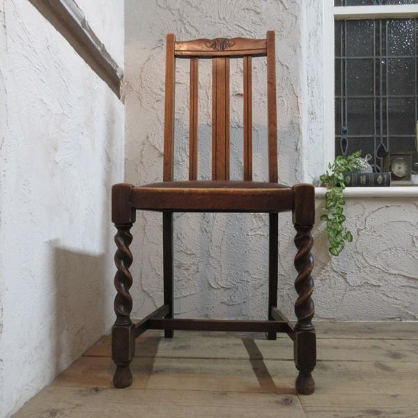 5/5】イギリスアンティークダイニングチェア(1脚分)テーブル＆椅子3脚