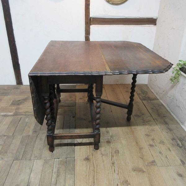 イギリス アンティーク 家具 ゲートレッグテーブル ダイニングテーブル