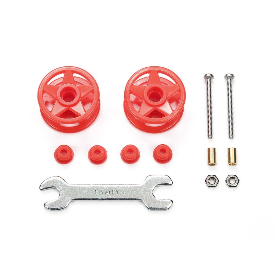ミニ四駆 2段低摩擦プラローラー (19-19mm) レッド タミヤ ミニ四駆