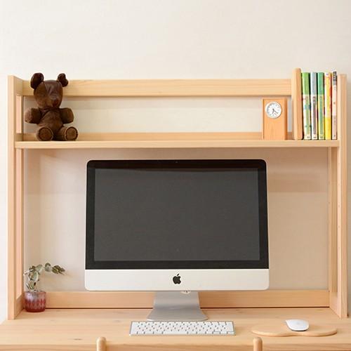 ヒノキクラフト 学習机 上置き棚 卓上本棚 ひのき ハイ デスクスタンド