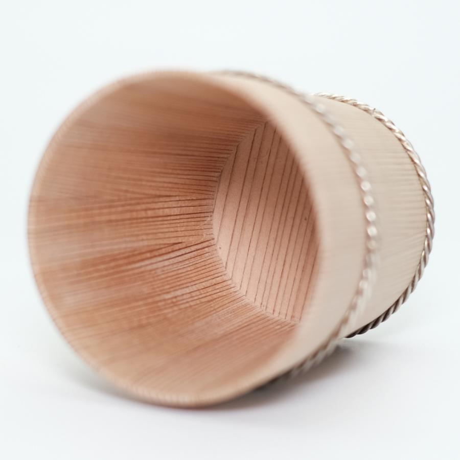 桶屋近藤 京指物 吉野杉 ぐい呑み一寸七分 1.7寸 【NHKイッピンで紹介