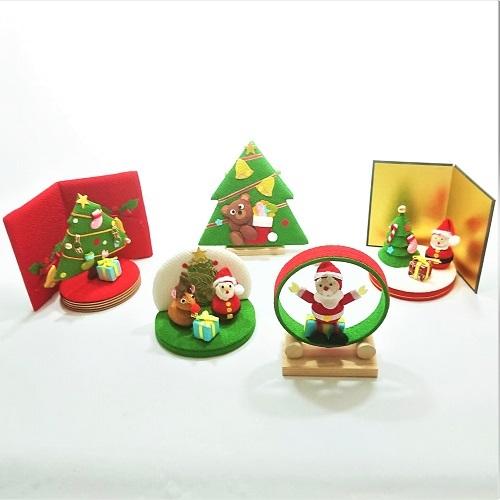 置物 コンパクト ちりめん 小さい 可愛い クリスマス / 十二月飾り