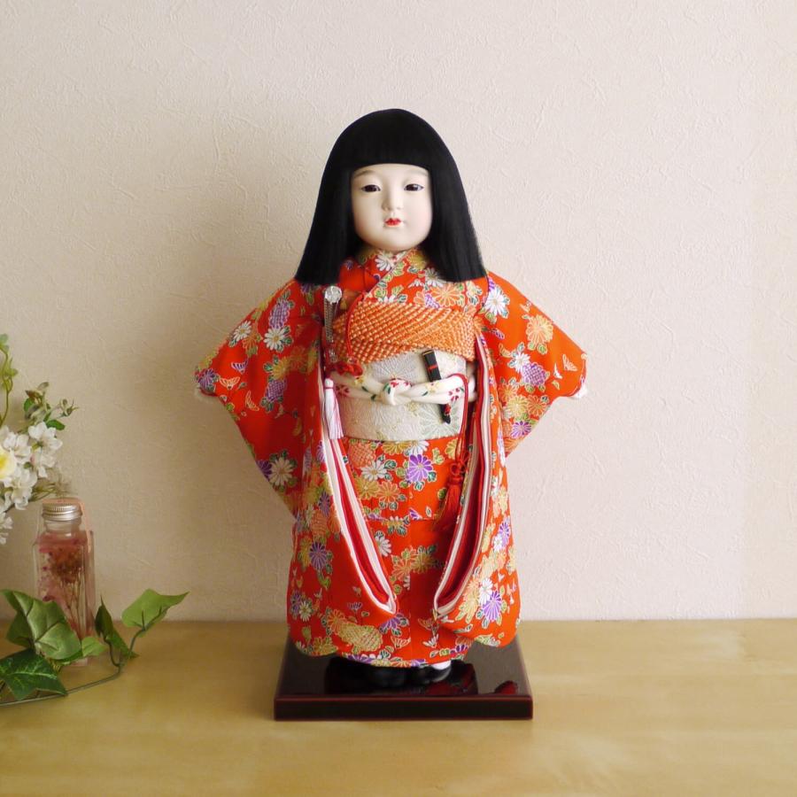 市松人形 元賀章介 11号尺一別染め 菊ちらし 増村人形店 MMN0174