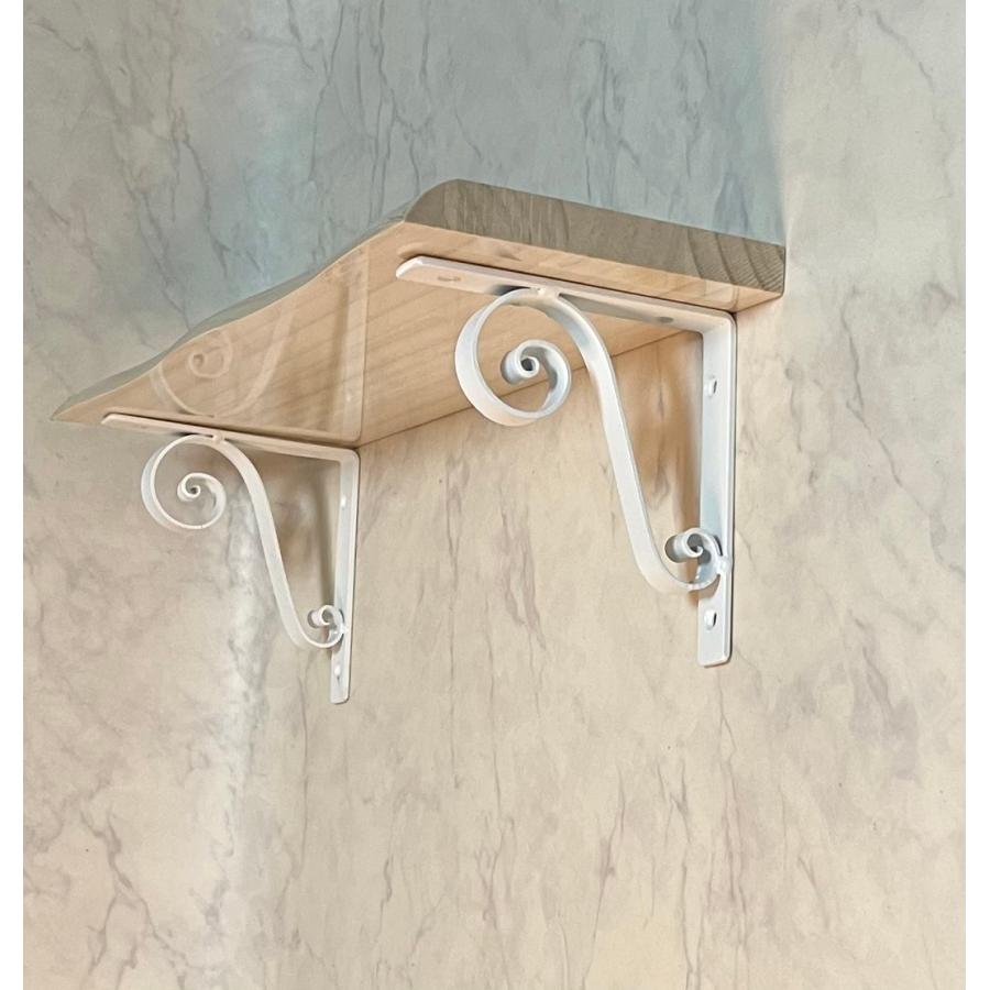 2個セット 棚受け マスディトレーディング 棚受け金具 ホワイト