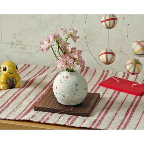 信楽焼 一輪挿し 水玉 丸 小さい 花瓶 陶器 おしゃれ 花入 花びん 花器