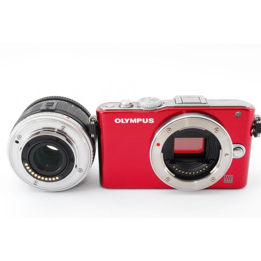 オリンパス（OLYMPUS） OLYMPUS E-PL3 レッド レンズキット 美品 SD