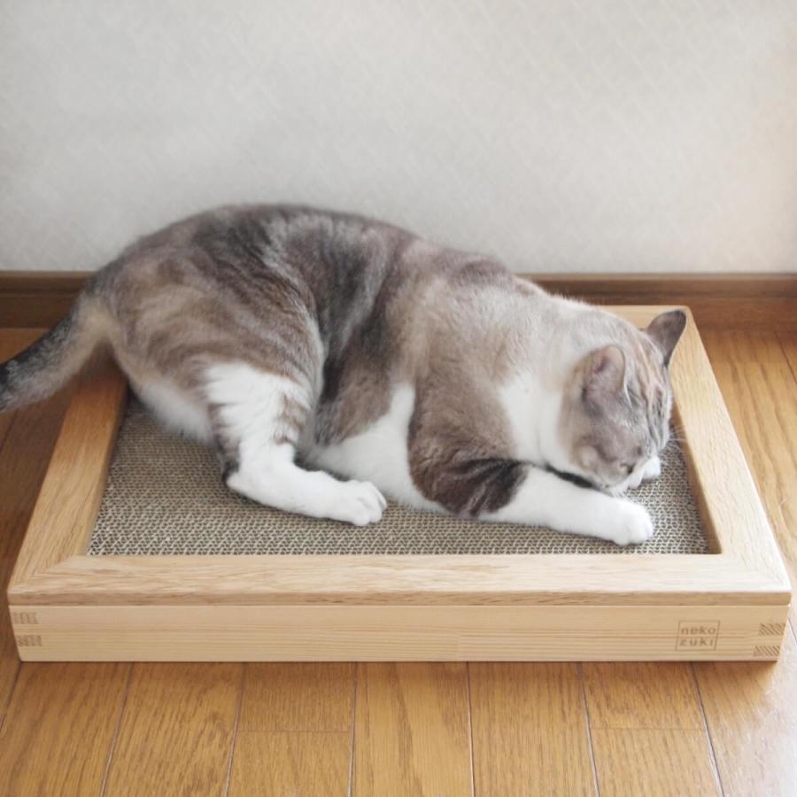 猫 爪とぎ 木製 nekozuki がりがりボード カスが出ない 安定感抜群