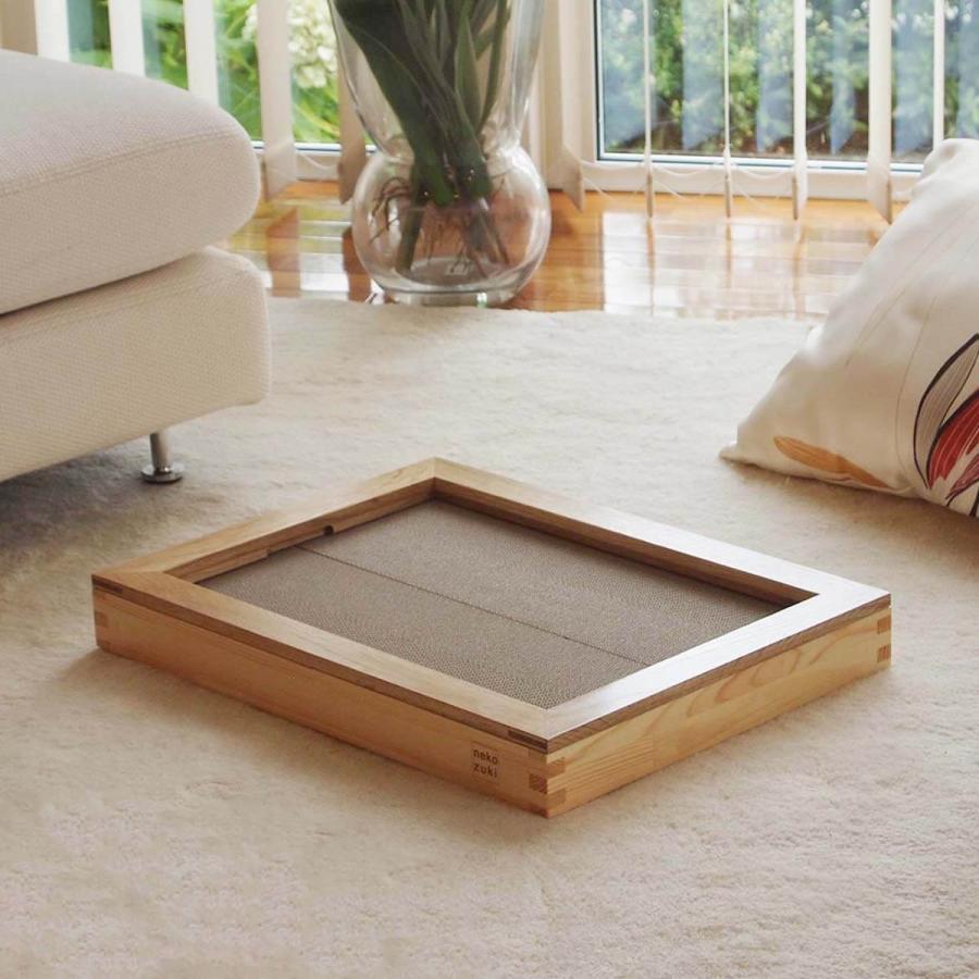 猫 爪とぎ 木製 nekozuki がりがりボード カスが出ない 安定感抜群