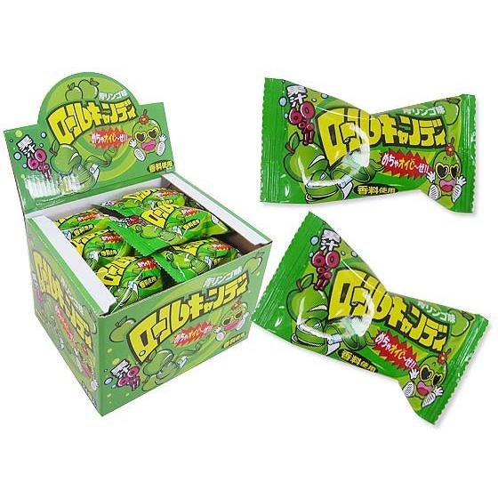 ロールキャンディ青リンゴ味（24個入）駄菓子 まとめ買い 箱買い 飴