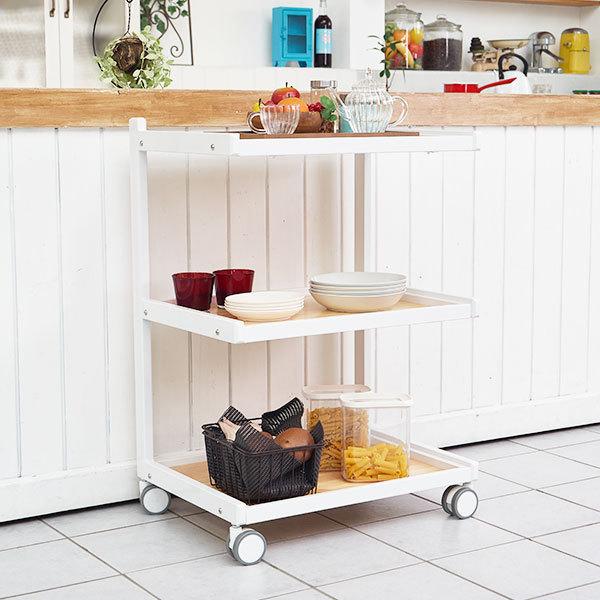 7BEAUTY（7ビューティー） ワゴン E キャスター付き 3段 全2種 幅58