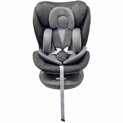 アイリスプラザ チャイルドシート ISOFIX 360度回転式 ポール付 グレー