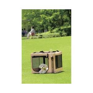 リッチェル たためる 3WAY ペットケージ 640 ブラウン ( 1コ入