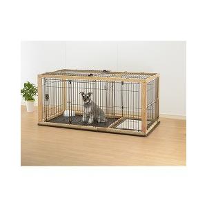 リッチェル 木製スライドペットサークル ワイド ナチュラル ( 1台