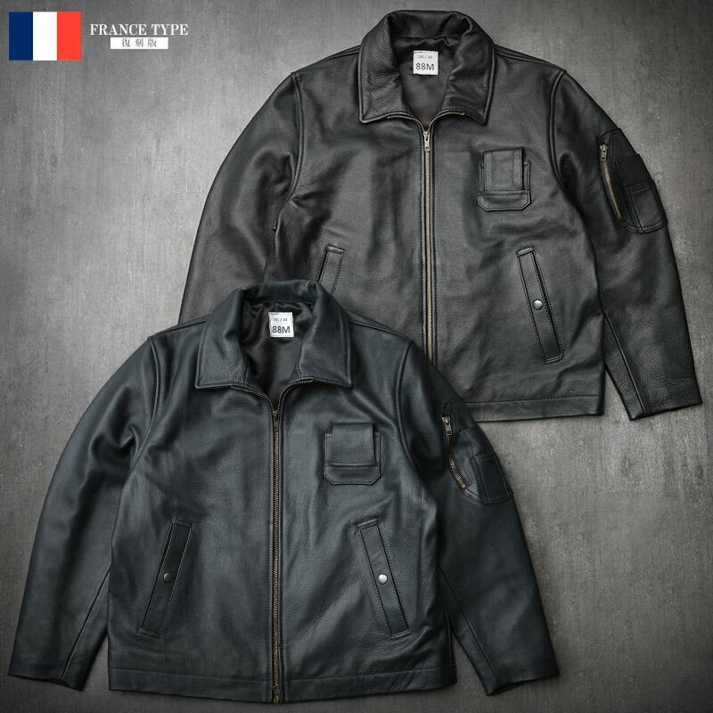 YMCLKY フランス軍タイプ パイロットレザージャケット JJ382YN