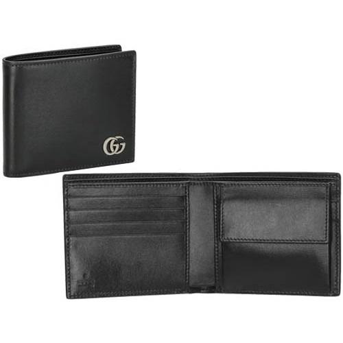 GUCCI（グッチ） 二つ折り財布 メンズ ブラック 428725 0YK0N 1000