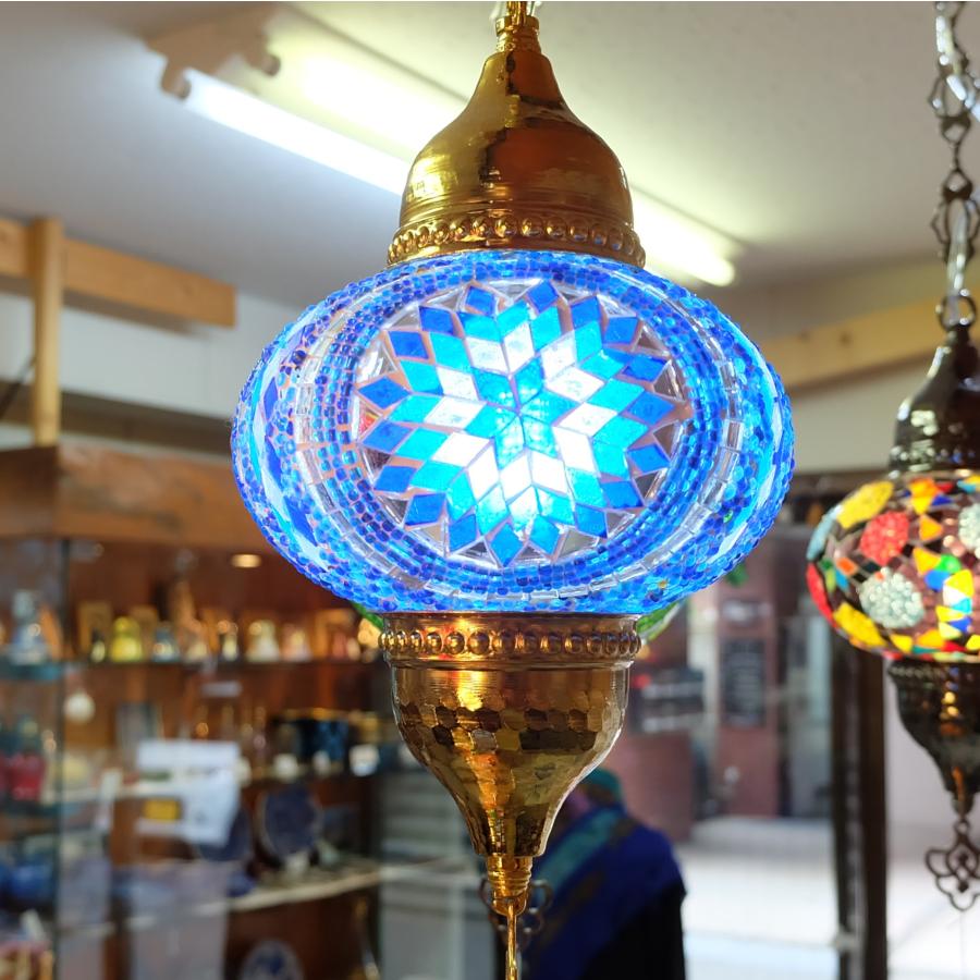 吊り下げ照明 シャンデリア ランプ ガラス アンティーク ランプ トルコ