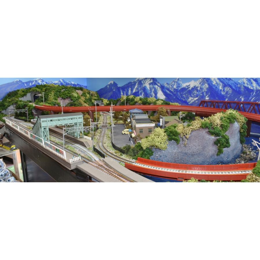 鉄道模型 ジオラマレイアウト Nゲージ用 単線150x65cm 待避線＆ヤード