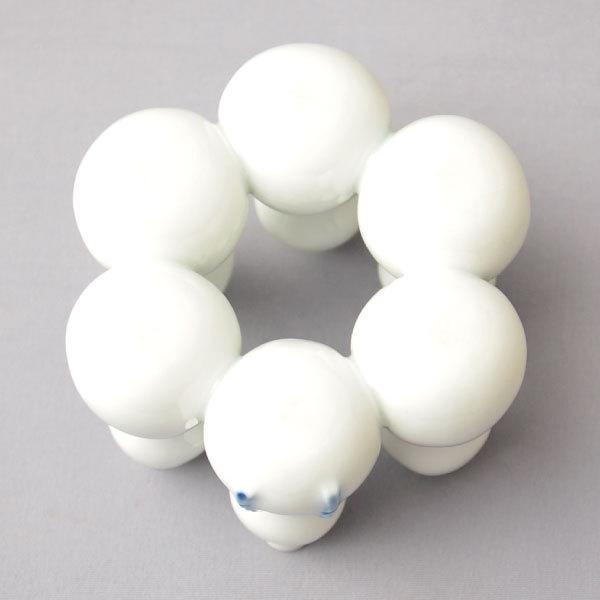 蓋置 茶道具 横石嘉助 作 白磁六瓢蓋置 : 茶道具専門店 (有)菊池商店