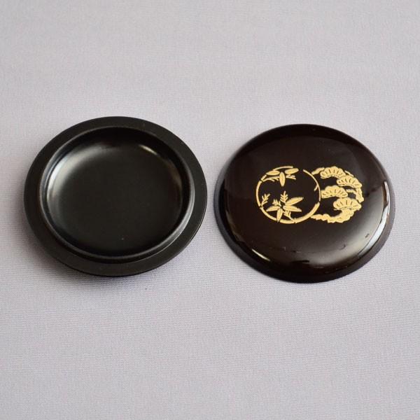 茶箱用棗 茶道具 P.C.製 茶箱用 溜塗花丸蒔絵棗 三点セット : 茶道具