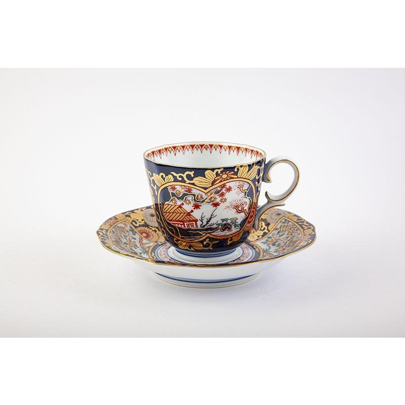 有田焼 古伊万里様式 染錦 金襴手 極錦金彩 其泉窯 カップ＆ソーサー