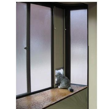 窓用 パネルキャットドア SS型 (85cm〜1m25cm)まで対応【サッシに