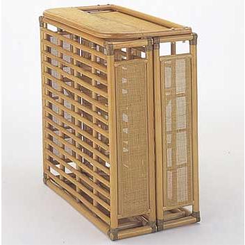 籐(ラタン)ベッド ヘッドボード付籐すのこベット シングル アジアン